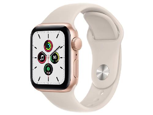 AppleWatch SE GPSモデル 40mm MKQ03J/A[スターライトスポーツバンド]