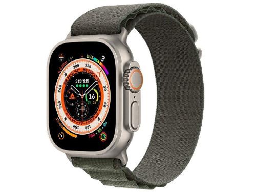 Apple Watch Ultra GPS+Cellularモデル 49mm MQFN3J/A チタニウムケースとグリーンアルパインループ - M Apple Watch Ultra GPS+Cellularモデル 49mm MQFN3J/A チタニウムケースとグリーンアルパインループ - M