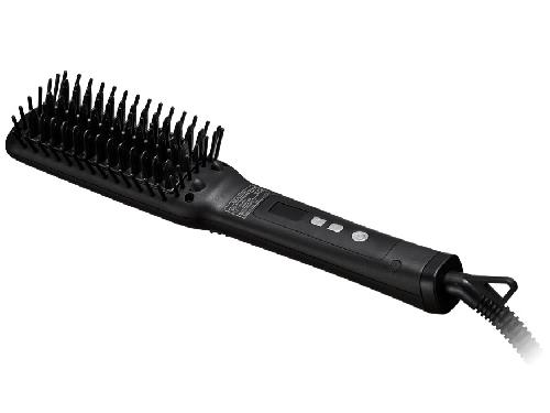 SALONIA ストレートヒートブラシ スリム SL-012BKS イオンブラシヘアアイロン黒 海外電圧 SALONIA ストレートヒートブラシ スリム SL-012BKS イオンブラシヘアアイロン黒 海外電圧